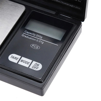 Bilancia Digitale Gioielli 0,01g Mini Portatile Acciaio Inox per Oro/Argento