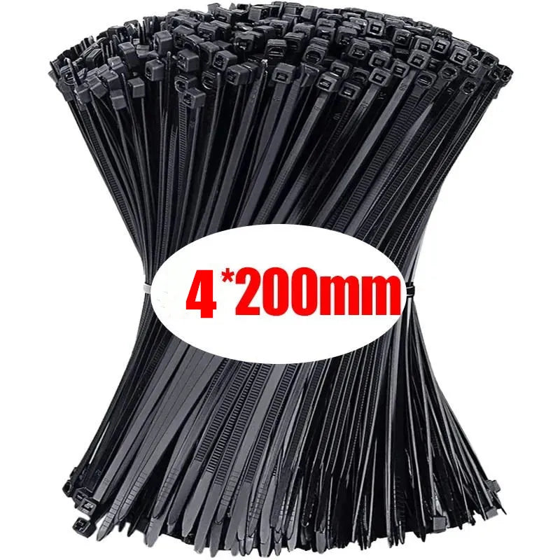 1000 pezzi Fascette Nylon Autobloccanti per Cavi Zip Tie Fissaggio Ufficio