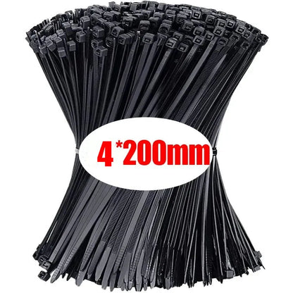 1000 pezzi Fascette Nylon Autobloccanti per Cavi Zip Tie Fissaggio Ufficio