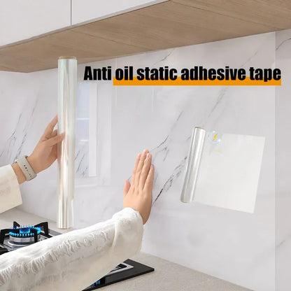Adesivo Paraschizzi Cucina 45cm Trasparente Antiolio Statico Termoresistente