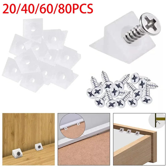 Kit 20/40/60/80 pz Cunei Fermacassetti con Viti - Supporti Plastica Riparazione
