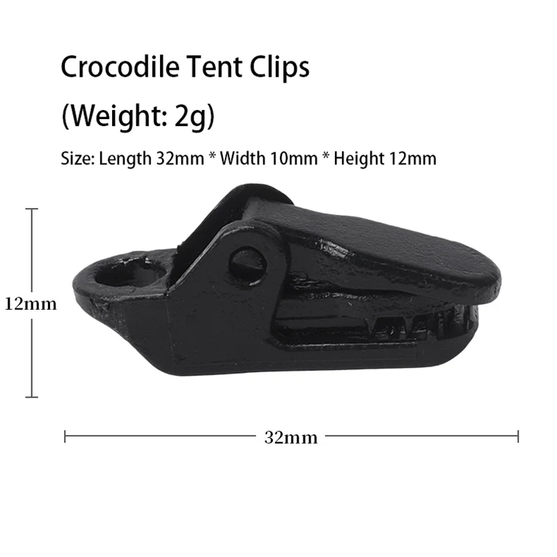Clip/Ganci Morsetti Coccodrillo per Tenda e Telo Antivento - 10/20/50 pz