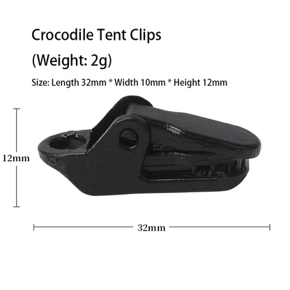 Clip/Ganci Morsetti Coccodrillo per Tenda e Telo Antivento - 10/20/50 pz