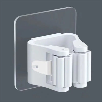 Portascope autoadesivo senza forare - Porta scopa/mocio organizer cucina bagno