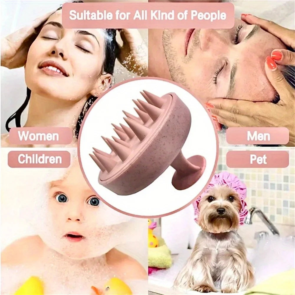 Spazzola Massaggiante Silicone per Shampoo e Doccia Cuoio Capelluto 1pz