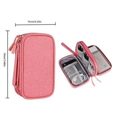 Custodia organizer cavi USB per powerbank cuffie auricolari - 4 colori