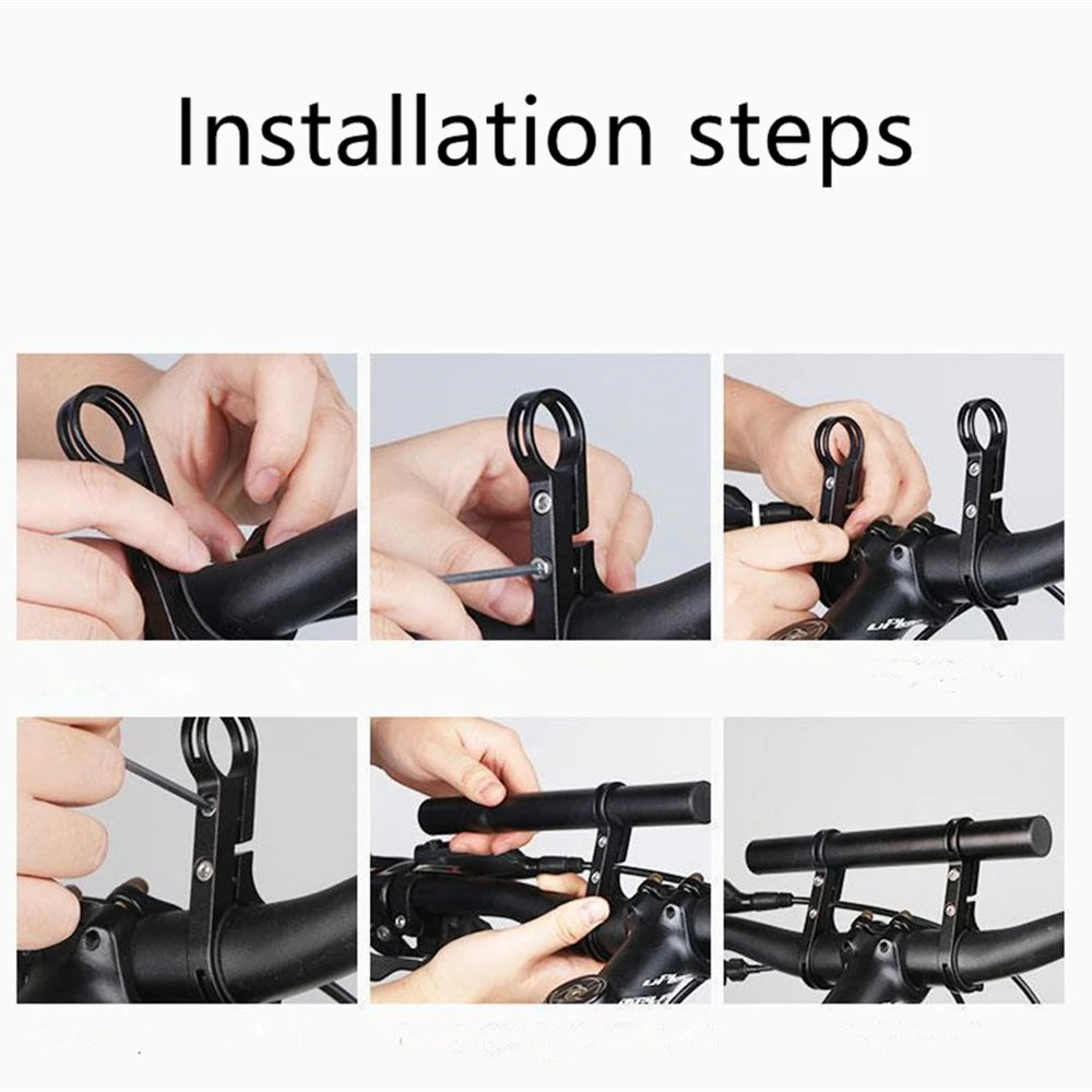 Prolunga manubrio bici 10/20/30cm Staffa supporto faro universale MTB Road