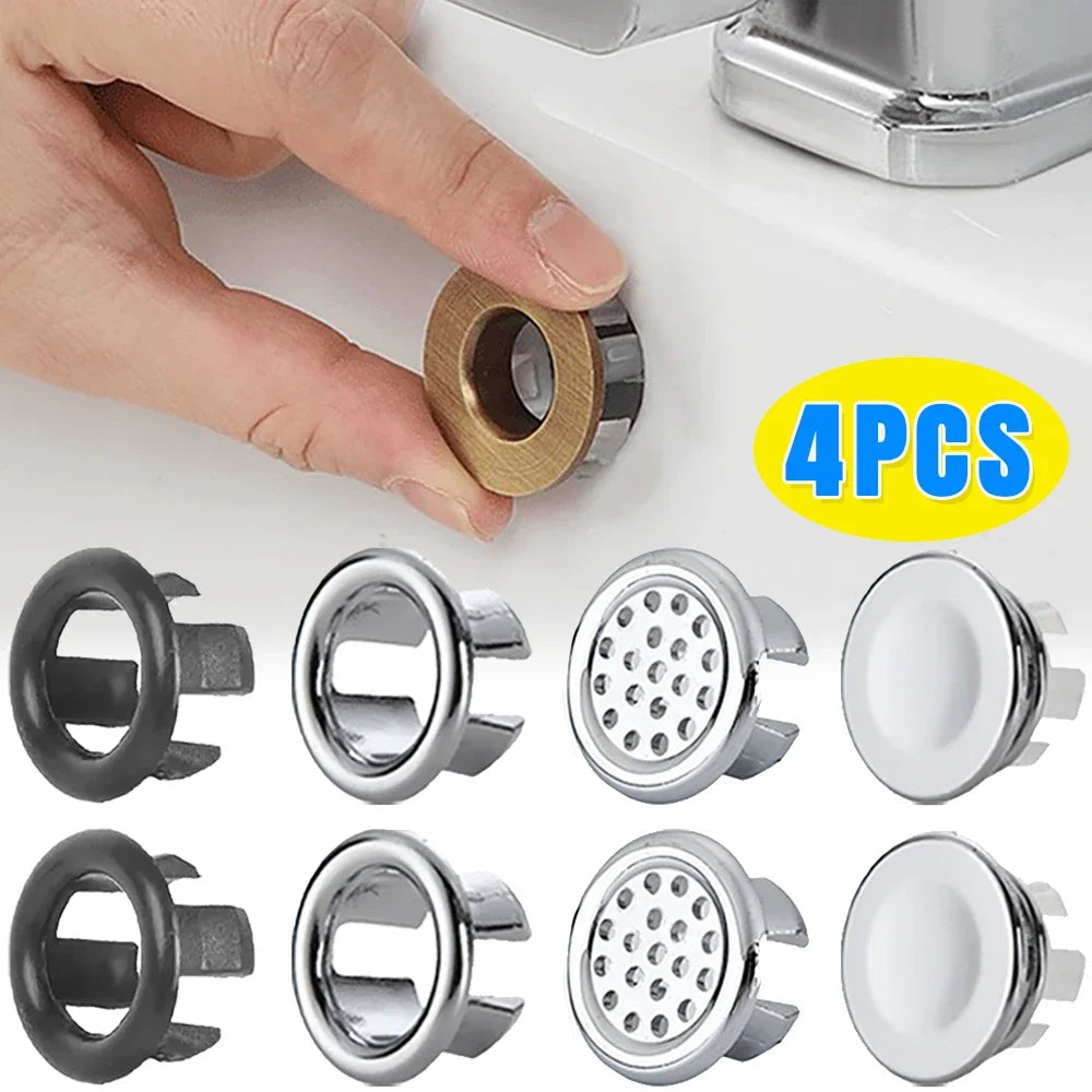 Tappo Scarico Lavabo Universale in Plastica - Set 4 Pezzi, Accessori Bagno