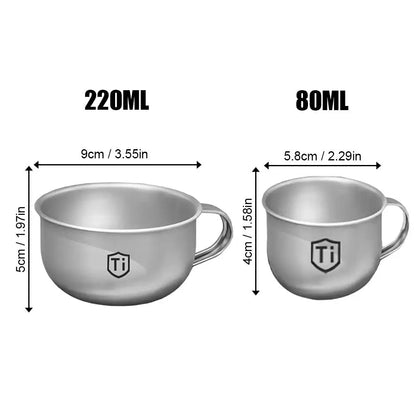 Mini tazza da campeggio portatile per caffè tè acqua 80/220 ml