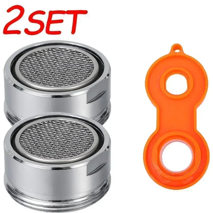 Aeratore filettato 24mm per rubinetto bagno/cucina ottone, filtro sostituibile