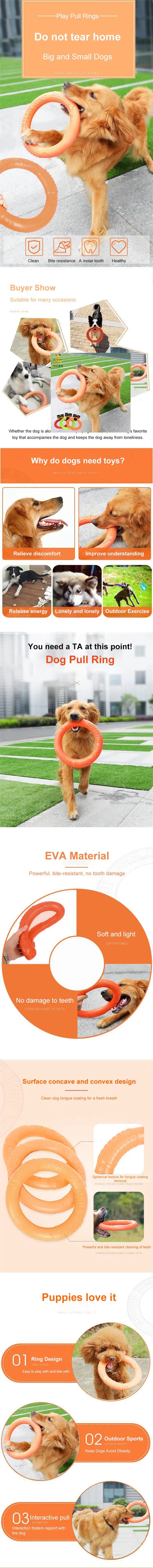 Frisbee Disco per Cani Resistente EVA Arancione - Gioco Addestramento