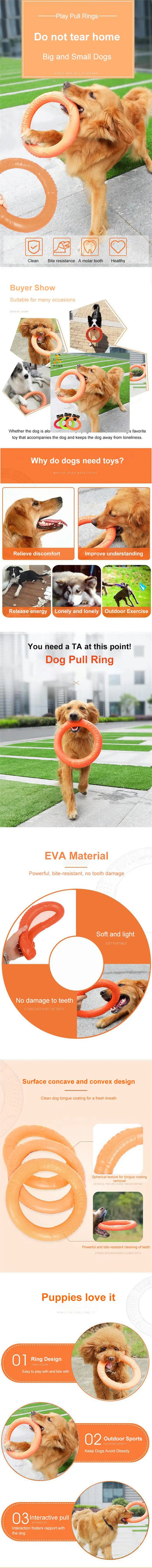 Frisbee Disco per Cani Resistente EVA Arancione - Gioco Addestramento