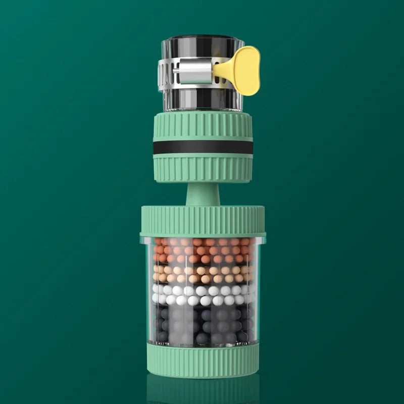 Filtro Rubinetto Girevole 360° Mini Carbone Attivo Depuratore Acqua Universale