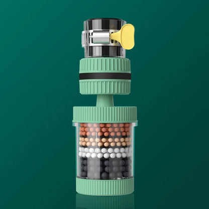Filtro Rubinetto Girevole 360° Mini Carbone Attivo Depuratore Acqua Universale