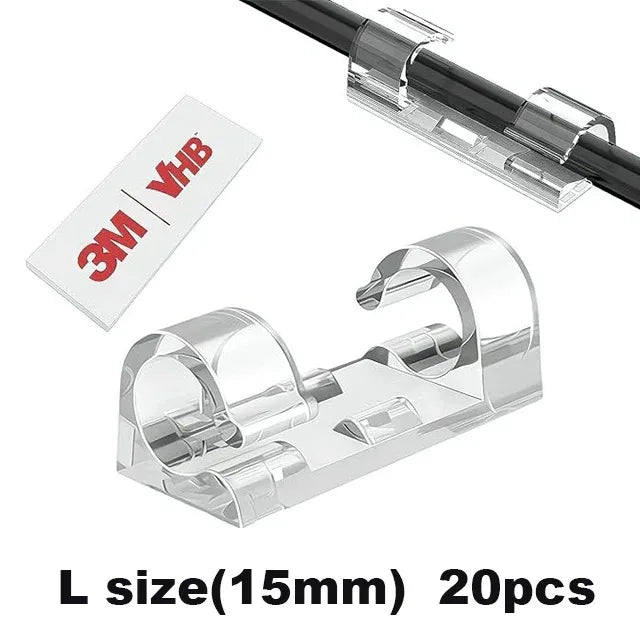 UNTIOR Clip Cavi Autoadesive 20/40 Pz Fissacavi Organizer Gestione Cavi