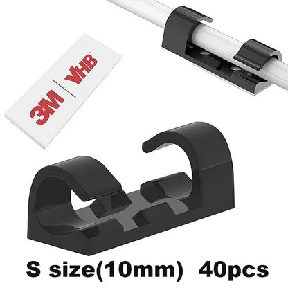 UNTIOR Clip Cavi Autoadesive 20/40 Pz Fissacavi Organizer Gestione Cavi