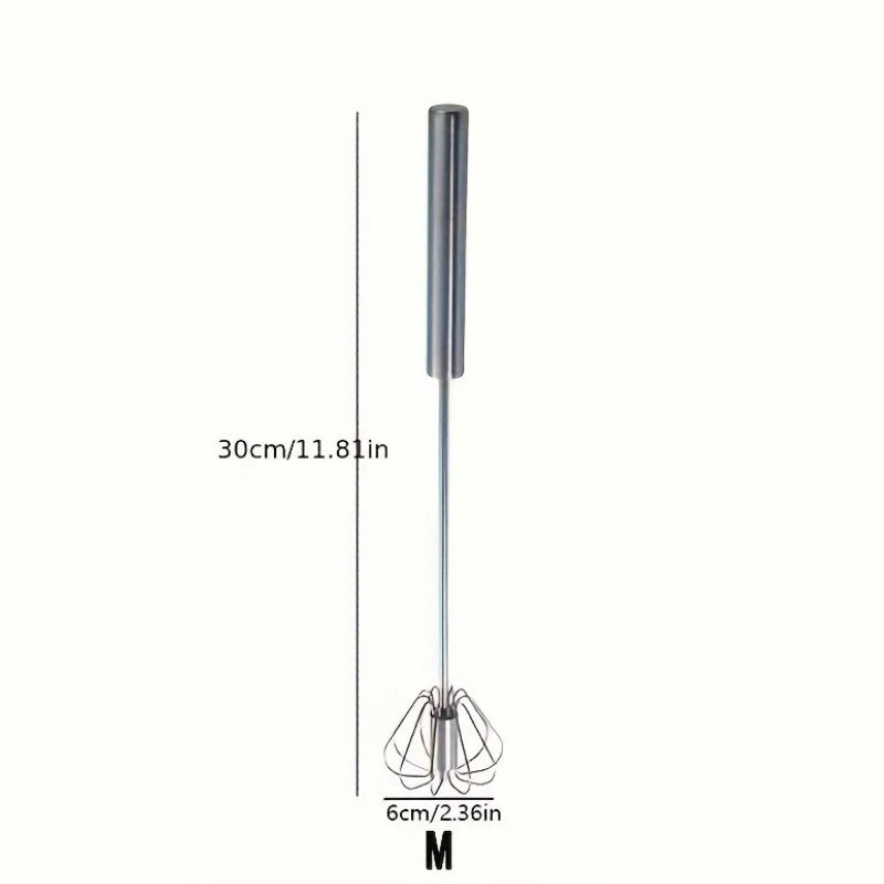 Sbattitore Uova Manuale Frusta a Mano Acciaio Inox Semiautomatico Cucina