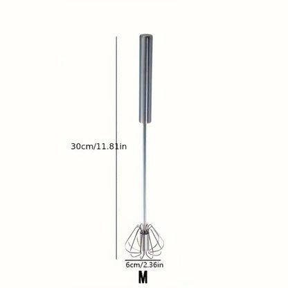 Sbattitore Uova Manuale Frusta a Mano Acciaio Inox Semiautomatico Cucina
