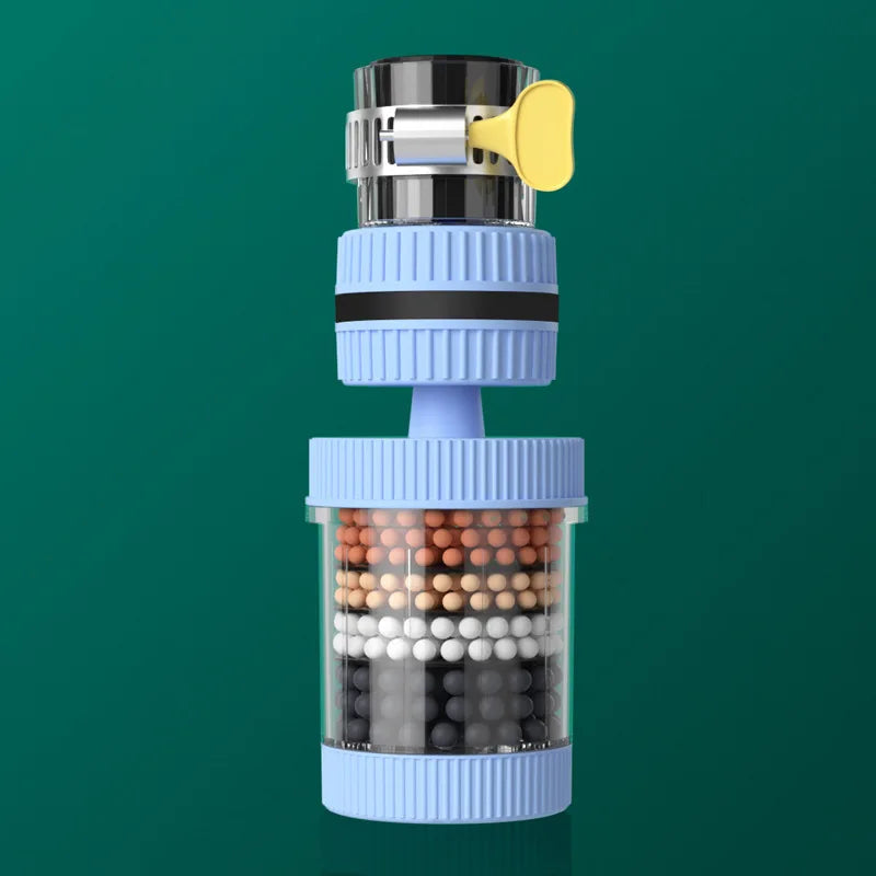 Filtro Rubinetto Girevole 360° Mini Carbone Attivo Depuratore Acqua Universale