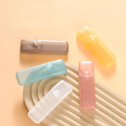 Dispenser filo interdentale tascabile con stuzzicadenti capsula multicolore