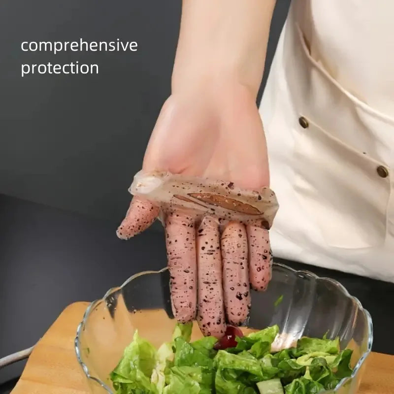 Guanti usa e getta TPE 100pz senza lattice - impermeabili cucina/pulizia