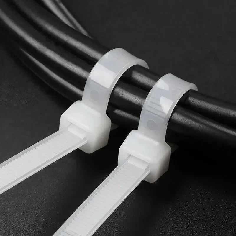 1000 pezzi Fascette Nylon Autobloccanti per Cavi Zip Tie Fissaggio Ufficio