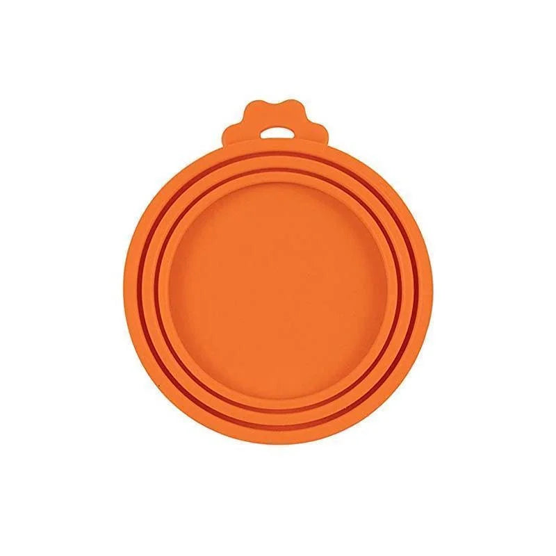 Set 3 Coperchi Silicone Riutilizzabili per Scatolette Cibo Gatto/Cane 6.5-8.5 cm