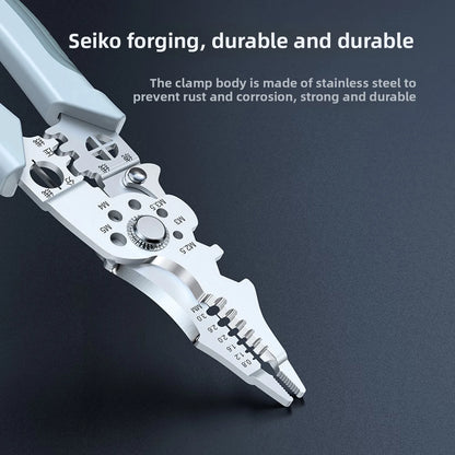 Pinza spelafili 8.5" crimpatrice taglierina Acciaio inox ergonomica