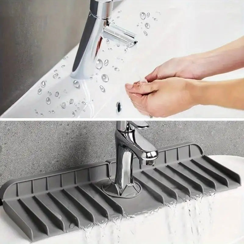 Porta spugna e sapone in silicone antigoccia sotto rubinetto lavello