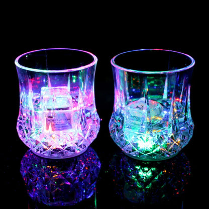Bicchiere luminoso LED trasparente acrilico per festa vino birra whisky