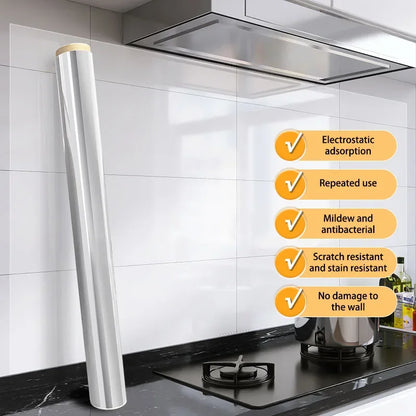 Adesivo Paraschizzi Cucina 45cm Trasparente Antiolio Statico Termoresistente