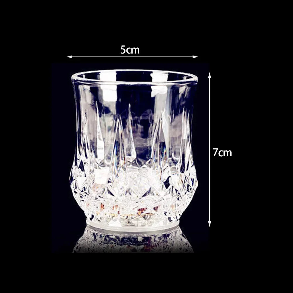 Bicchiere luminoso LED trasparente acrilico per festa vino birra whisky