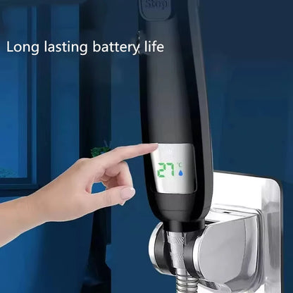 Doccetta Doccia Alta Pressione 4 Getti Risparmio Idrico LED Temperatura