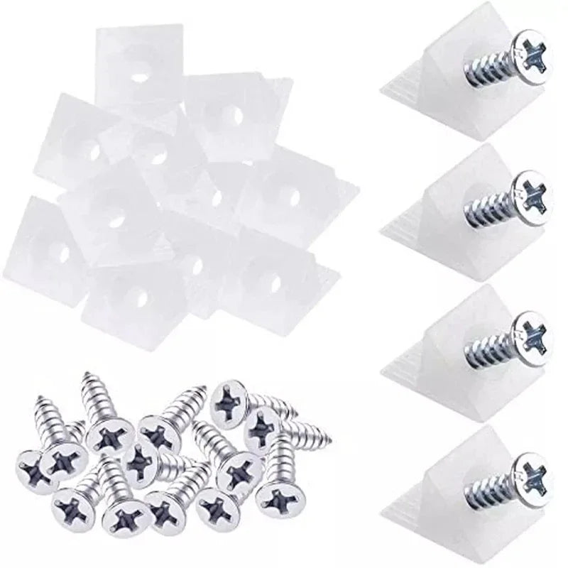 Kit 20/40/60/80 pz Cunei Fermacassetti con Viti - Supporti Plastica Riparazione