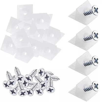 Kit 20/40/60/80 pz Cunei Fermacassetti con Viti - Supporti Plastica Riparazione