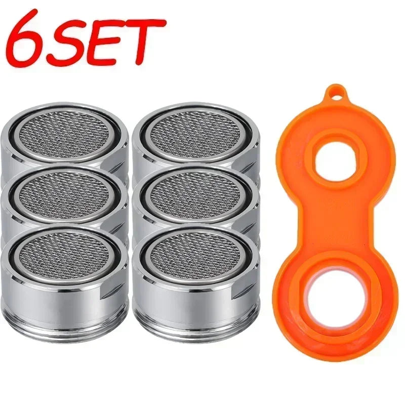 Aeratore filettato 24mm per rubinetto bagno/cucina ottone, filtro sostituibile
