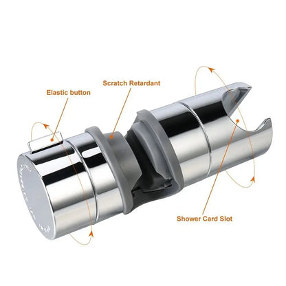 Supporto doccetta regolabile per asta doccia scorrevole 22-25mm cromato ABS