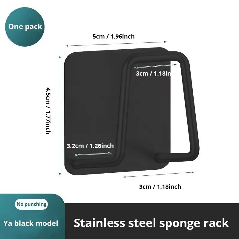 Porta spugna lavello inox autoadesivo porta paglietta drenante cucina