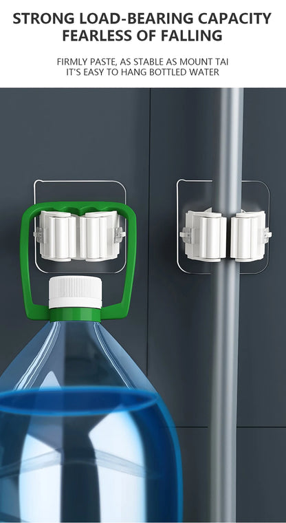 Portascope autoadesivo senza forare - Porta scopa/mocio organizer cucina bagno