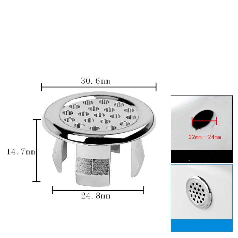 4 Pezzi Tappo Troppopieno Lavandino Universale Plastica Tondo Bagno Cucina