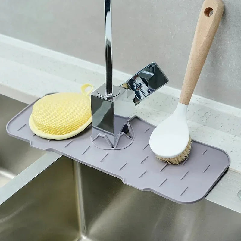 Porta spugna silicone antigoccia per lavello cucina - tappetino paraschizzi