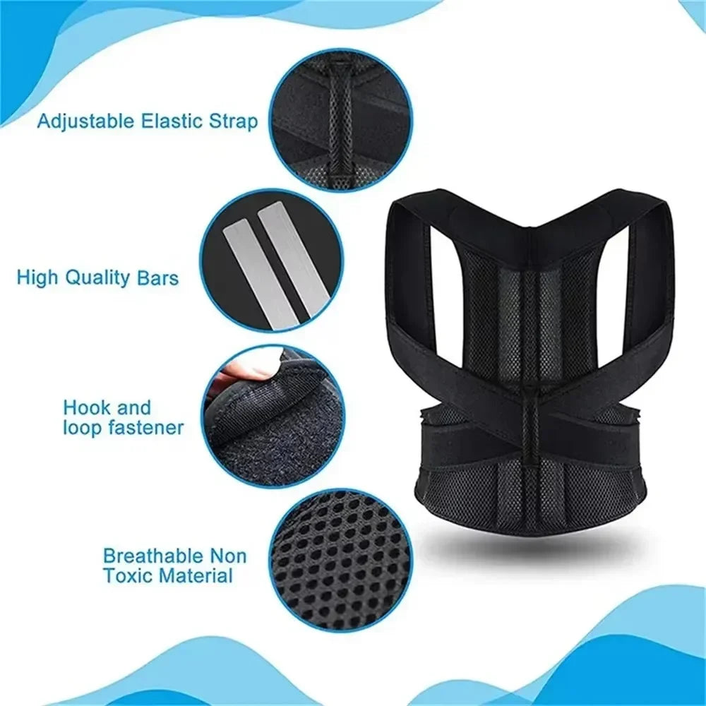 Correttore Postura Unisex Regolabile Cintura/Corsetto Supporto Lombare S-XXXL