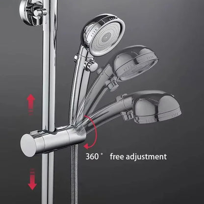Supporto doccetta regolabile per asta doccia scorrevole 22-25mm cromato ABS