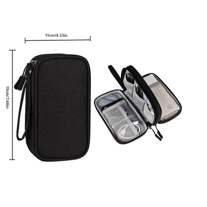 Custodia organizer cavi USB per powerbank cuffie auricolari - 4 colori