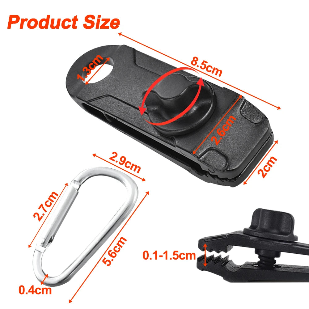 5/10 pz Clip Telone Heavy-Duty - Morsetti Fissaggio Tenda/Tendalino