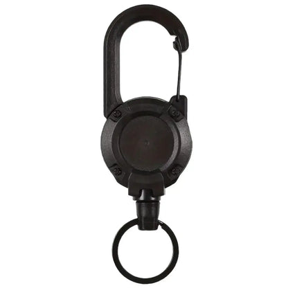 Porta badge retrattile robusto cavo acciaio antifurto clip portachiavi camping