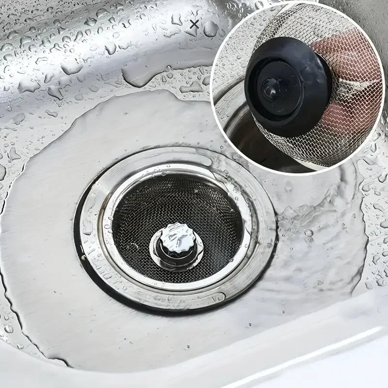 Set 2 Filtri/Colini Lavello Inox con Manico e Tappo - Scolapiatti