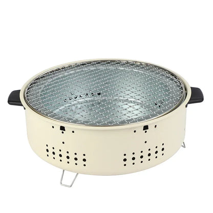 Barbecue portatile a carbone acciaio inox griglia antiaderente per campeggio