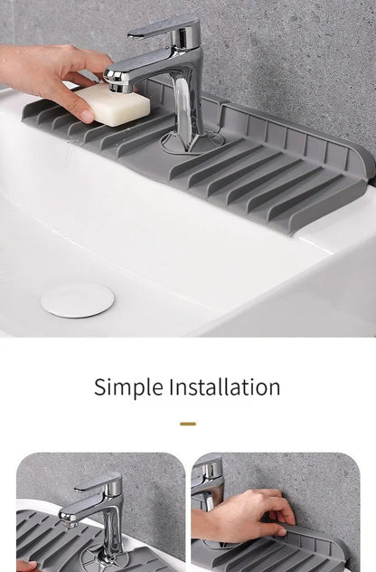Porta spugna e sapone in silicone antigoccia sotto rubinetto lavello