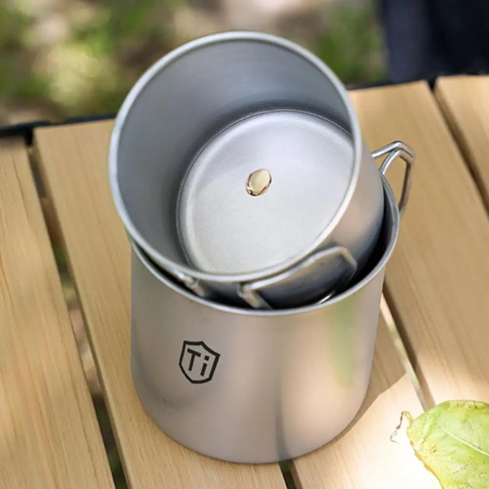 Mug/Tazza in Titanio Antibatterica Antimuffa con Coperchio - Campeggio